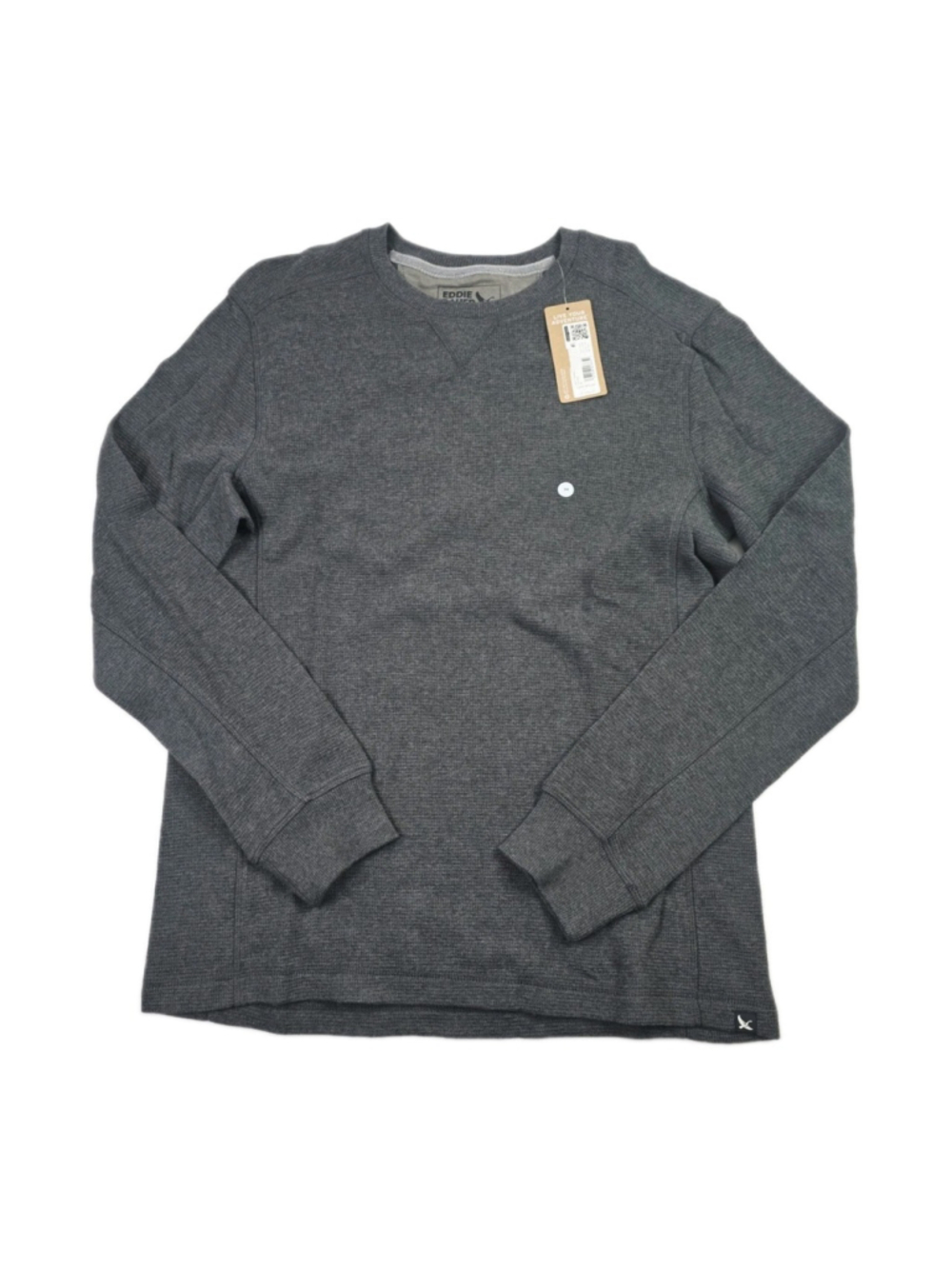 Eddie Bauer Men's Eddie's Favorite Ultrasoft Dark Gray Thermal Top Size M